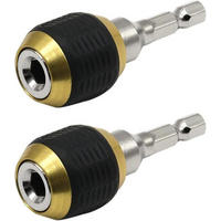BOHRER – 2er-Pack – mit Sechskantschaft und Bohrfutteradapter - Schwarz, Metall (6/2.4/2.4cm) - DCA