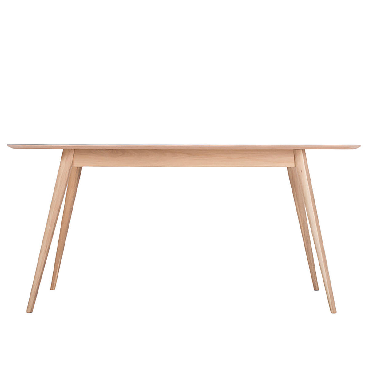 ESSTISCH - Eiche teilmassiv / Linoleum - Eichefarben/Olivgrün, Holzwerkstoff (90/160/75cm) - home24