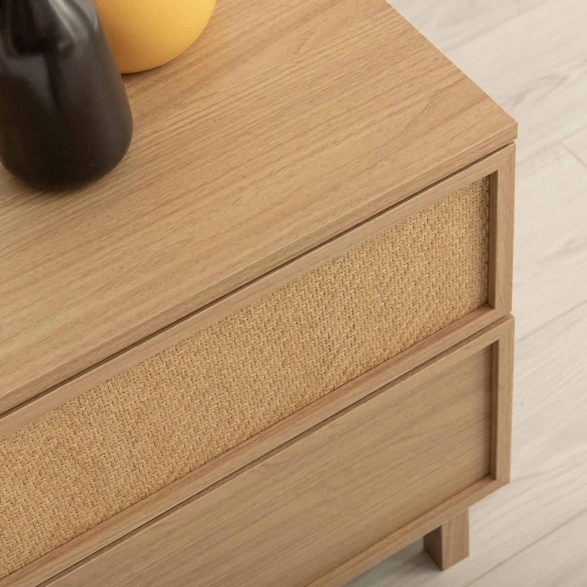 NACHTTISCH 2 SCHUBLADEN Bora Natürlich 48 cm x 55 cm - Naturfarben, Holzwerkstoff (48/55/39cm) - Klast Home