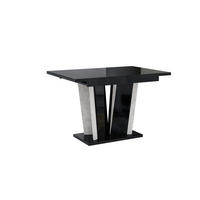 ESSTISCH SAMAR Ausziehbar 120 - 160 / 80 x 76 cm - Schwarz Hochglanz/Schwarz, Holz (120/80/76cm) - MASSENO