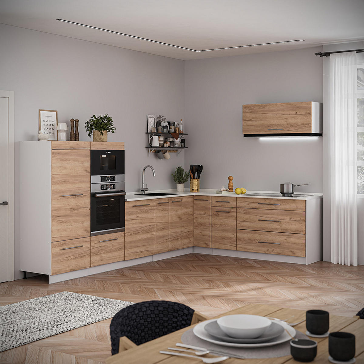 NÁSTENNÁ SKRINKA Fame-Line, Dub Goldkraft/biely, 100 cm, AP Oak - biela/dub medový, kompozitné drevo (100/40/34.1cm) - Vicco