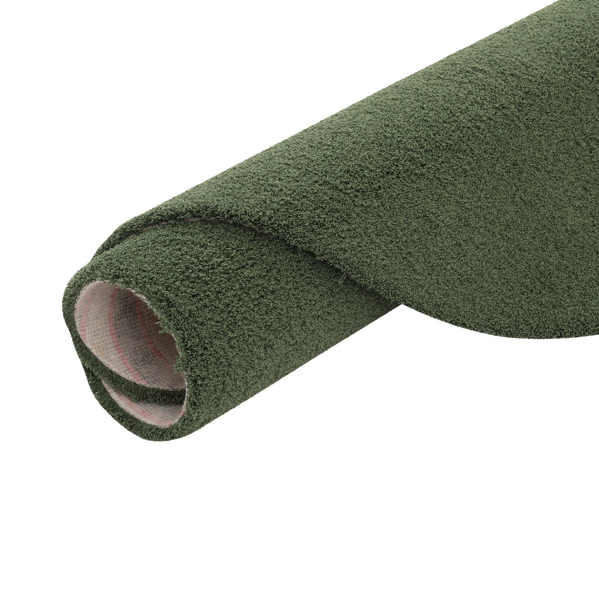 LUXUS HOCHFLOR SHAGGY TEPPICH VELVET RUND - Grün, Textil (100/100cm) - Snapstyle