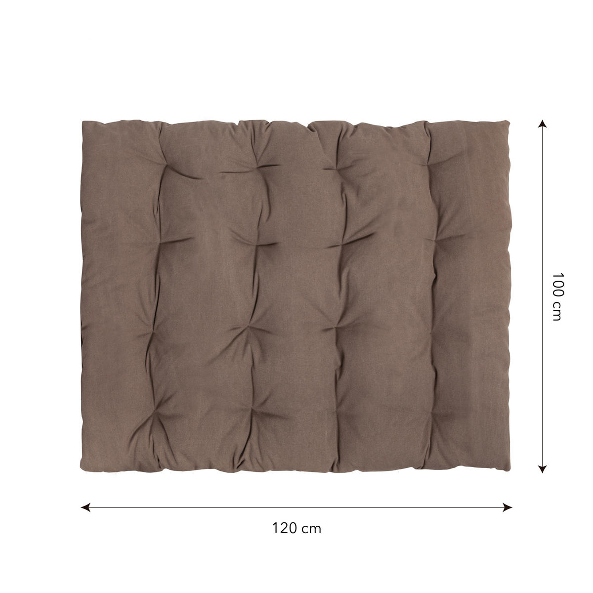 BODENKISSEN aus Baumwolle, braun, 120/100 cm CIELO - Braun, Textil (120/100/8cm) - RNT By Really Nice Things