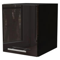 KLAPPHÄNGESCHRANK Essen W4B/30 Schwarz Hochglanz / Schwarz Matt 30 / 32,5 / 36cm - Schwarz Hochglanz/Schwarz, Holz/Holzwerkstoff (30/32.5/36cm) - Feldmann-Wohnen