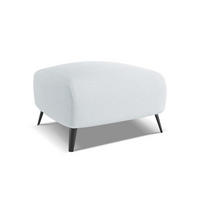 POUF Chenille Stoff Blau - Blau/Schwarz, Textil/Metall (65/44/65cm) - Makamii