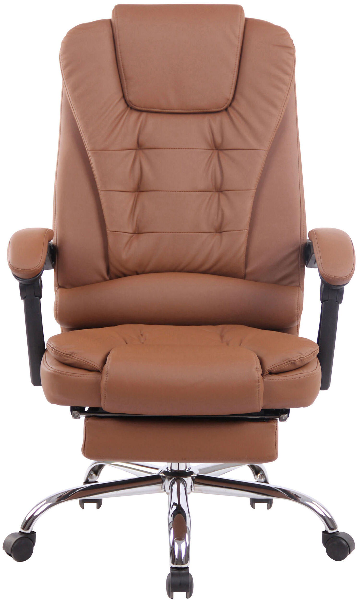 BÜROSTUHL Onix, Kunstleder Hellbraun - Hellbraun, Textil/Metall (67/125/68cm) - TPFLiving