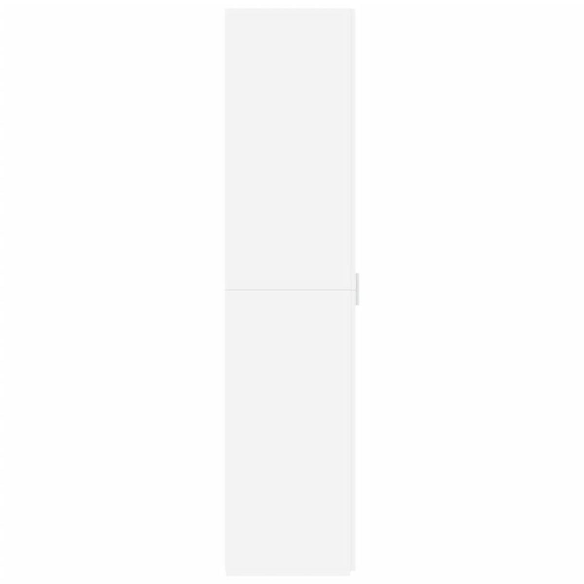 DREHTÜRENSCHRANK mit 6 Ablagen 40/42,5/185 cm aus Holzwerkstoff Weiß - Weiß, Holz (42.5/185/40cm) - vidaXL