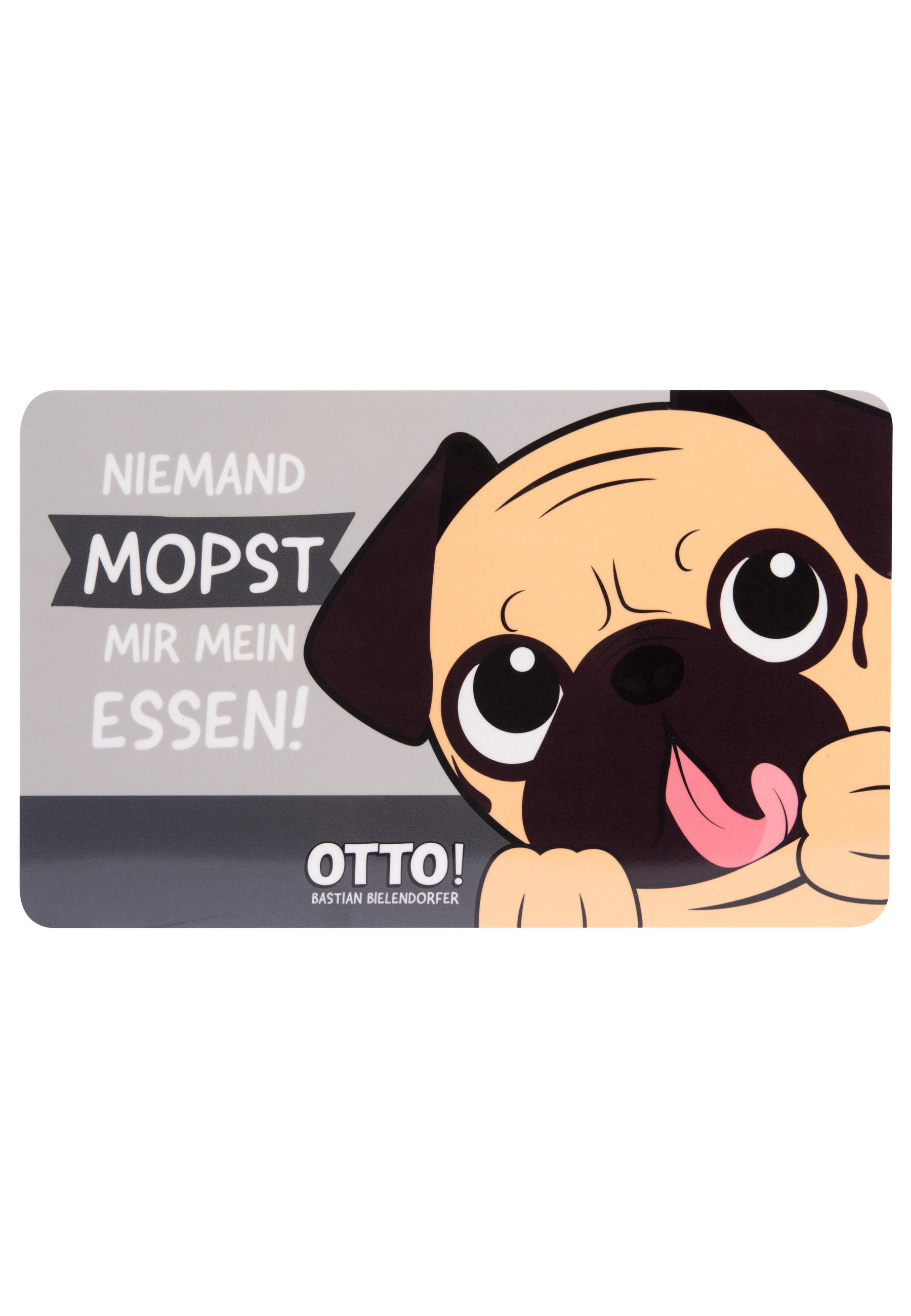 BRETTCHEN Bastian Bielendorfer Niemand mopst mir mein Essen! Grau 14,5 x 23,5 cm - Grau, Kunststoff (14.5/23.5cm) - United Labels