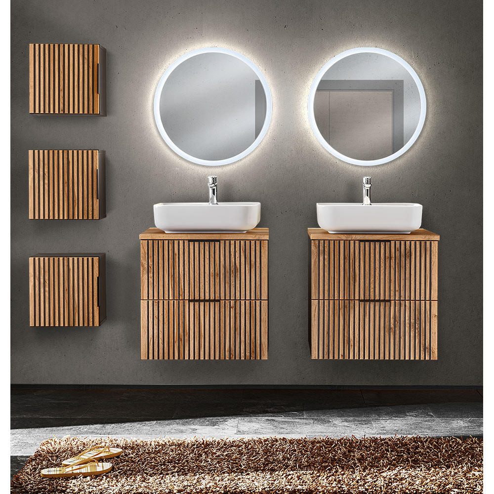 Lomado Badmöbel-Set Braun 190x200x47 cm