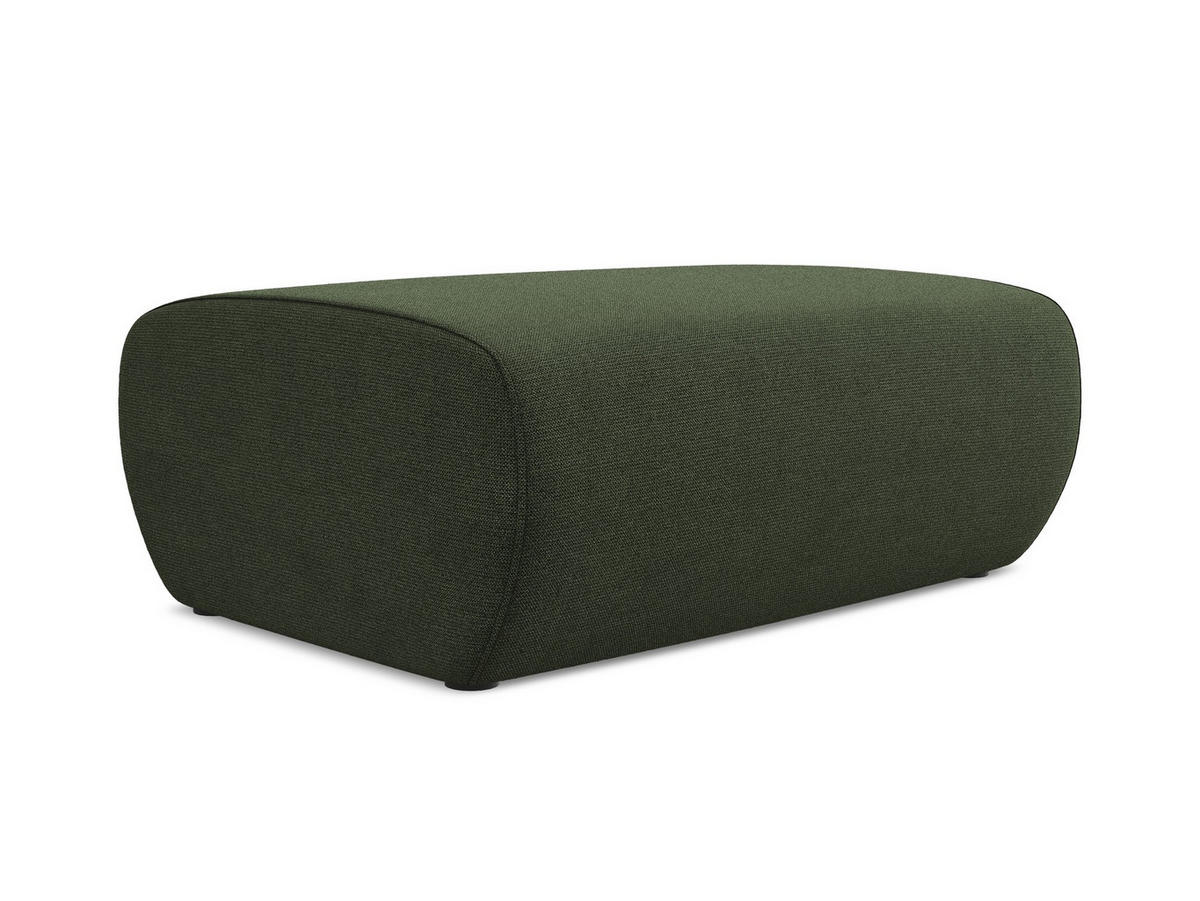 POUF Strukturstoff Stoff Grün - Schwarz/Olivgrün, Kunststoff/Textil (102/40/62cm) - Makamii