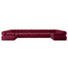 WOHNLANDSCHAFT modulares Sofa Birno-U3 - 475x190x70 cm Bordeauxrot Velours - Bordeaux, Holzwerkstoff/Textil (475/70/190cm) - ALTDECOR