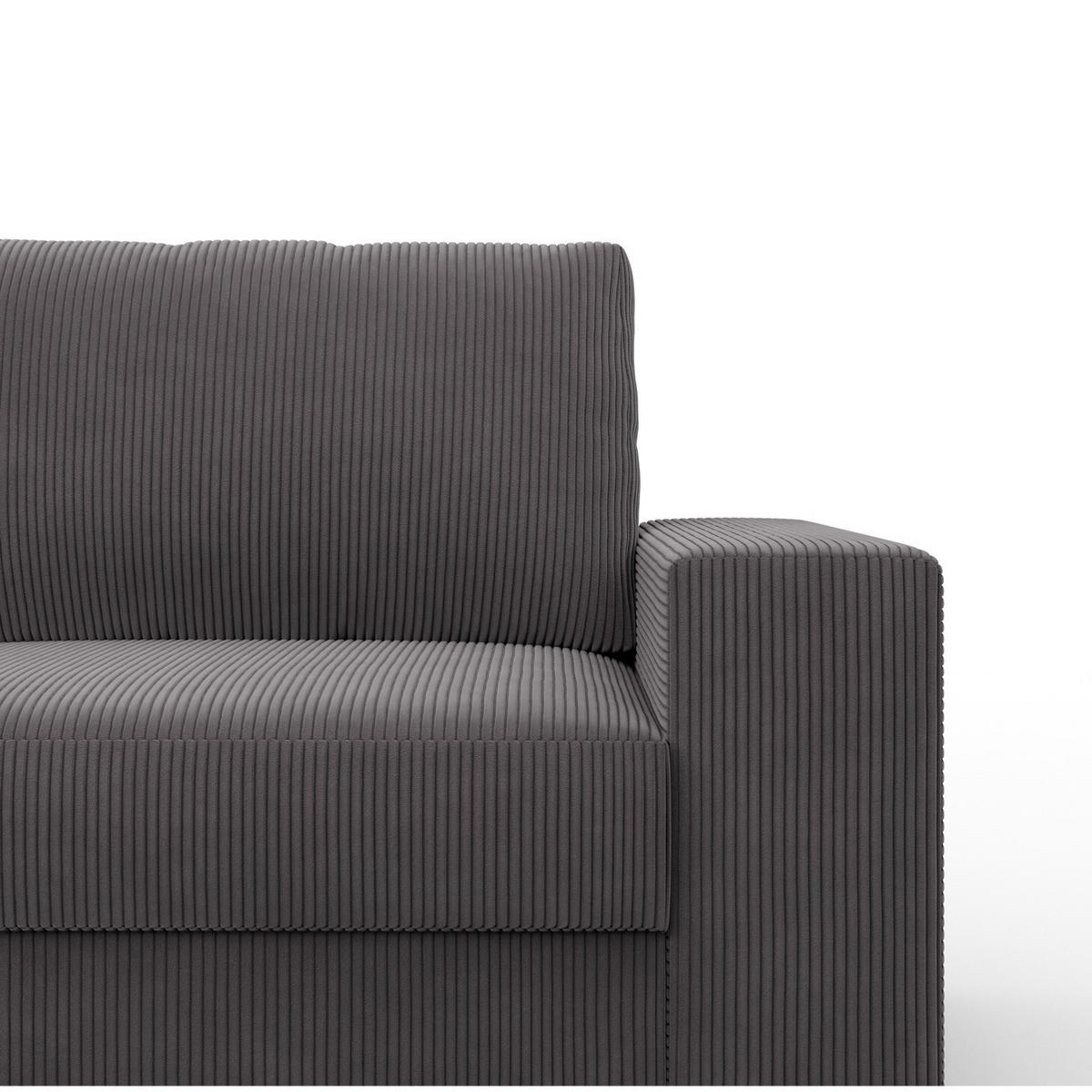 ECKSOFA MIT SCHLAFFUNKTION VELANO Dunkelgrau - Dunkelgrau, Textil (231/287cm) - Mebligo