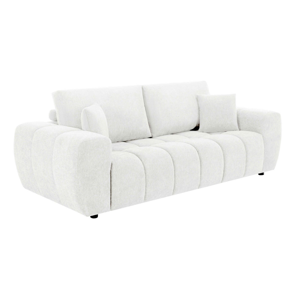 SOFA 3-Sitzer, Weiß - Weiß, Textil (100/90/238cm) - Oviala