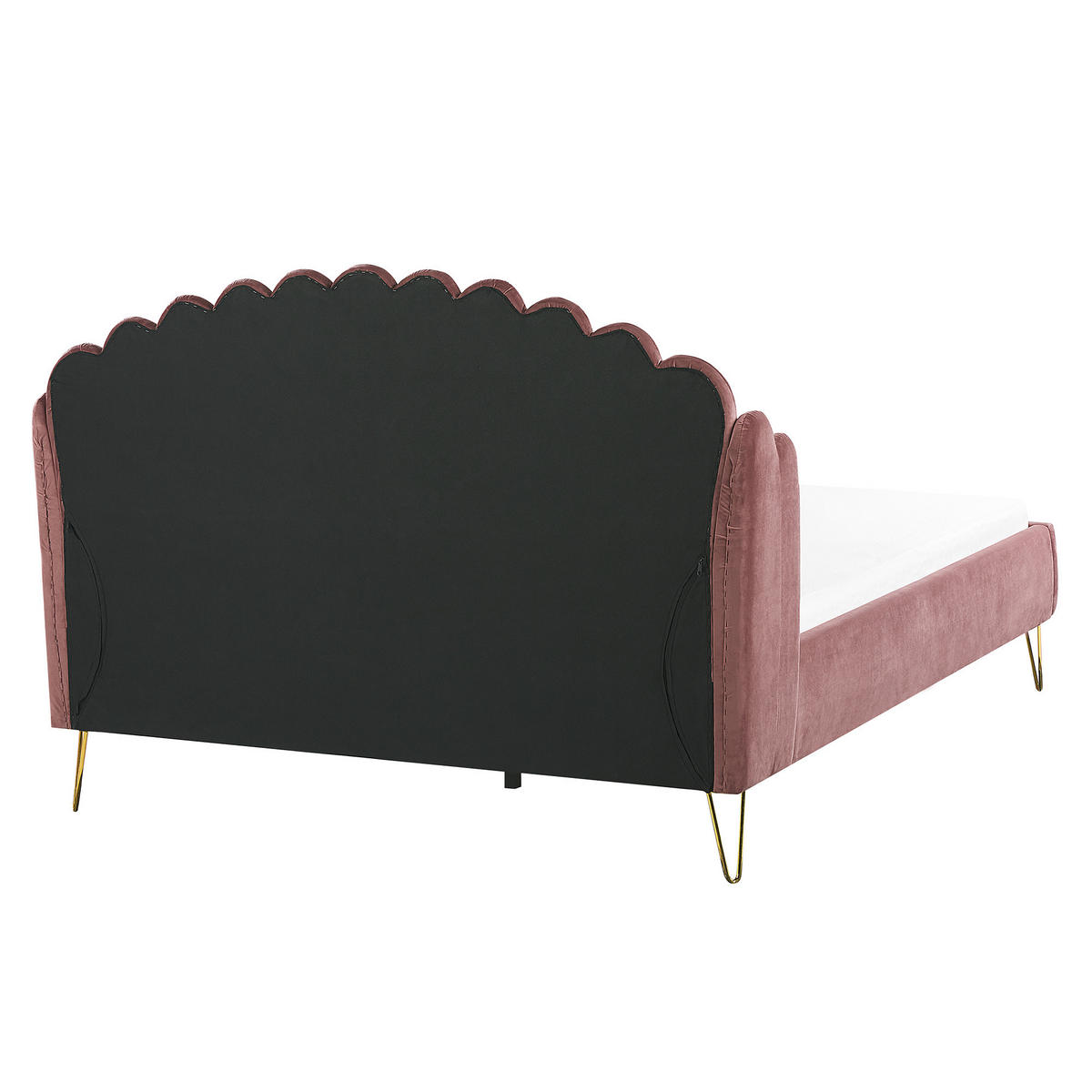 POLSTERBETT 160/200 cm Rosa Ambillou - Pink, Textil (160/200cm) - Beliani