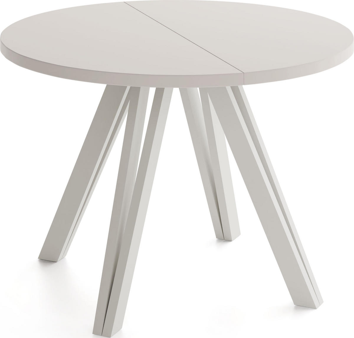 ESSTISCH Ravero runder ausziehbarer, Kaschmir 100-180/100/77 cm - Kaschmir, Holz/Holzwerkstoff (100/100/77cm) - WFL GROUP