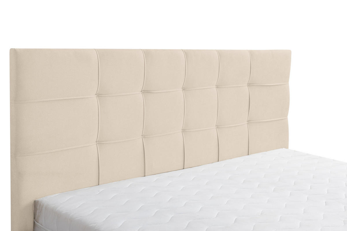 POLSTERBETT JESSA mit Kopfteil, 180 x200 cm, Doppelbett mit Bettkasten und Lattenrost aus Velourstoff, Velourstoff, Frabe: Beige - Beige, Holz/Kunststoff (180/200cm) - VENASI MÖBEL