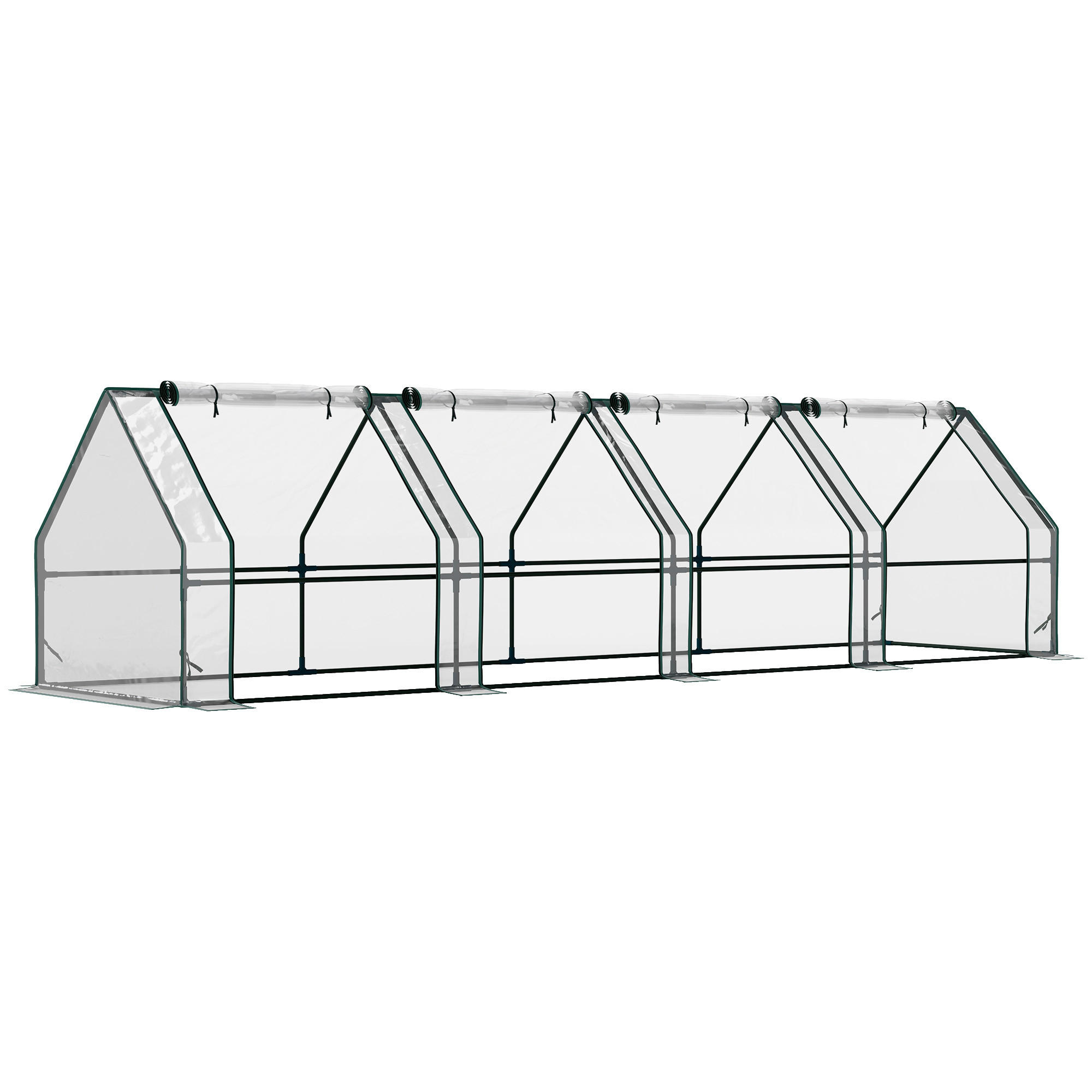 Outsunny Gewächshaus Transparent 90x90x360 cm