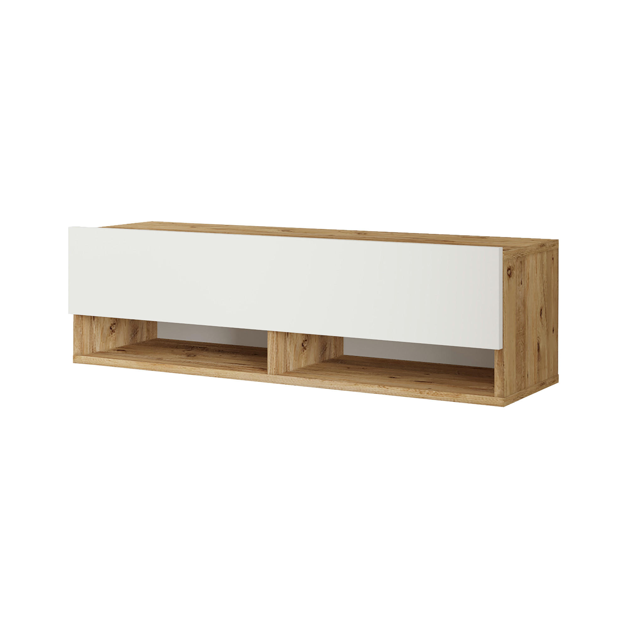 TV-ELEMENT Laitila - Weiß, Holzwerkstoff (100/29.5/31.5cm) - [en.casa]