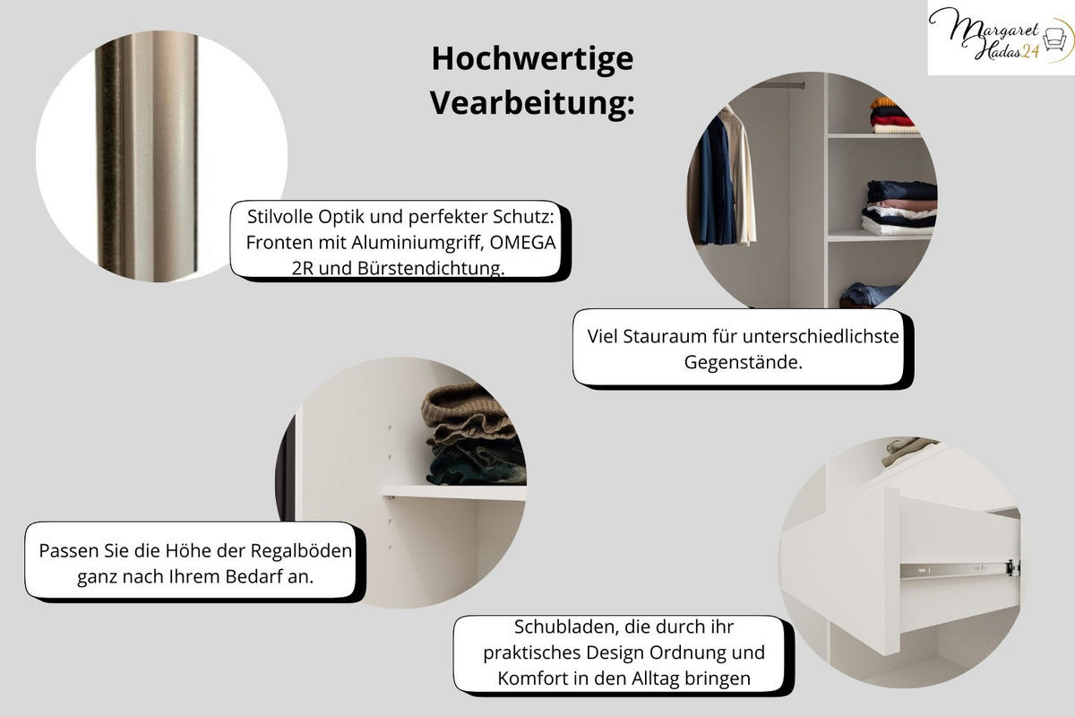 SCHWEBETÜRENSCHRANK Vex 240 cm mit Spiegel, 3-türig, dunkelbraun - Dunkelbraun, Kunststoff (240/216/61cm) - Margaret Hadas24