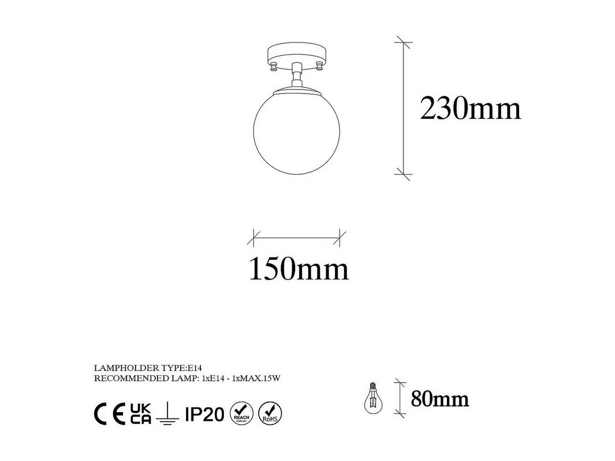 DECKENLEUCHTE - 15 cm x 15 cm - Metall - Goldfarben - DAMAR - Goldfarben, Metall (15/15/23cm) - Vente-Unique