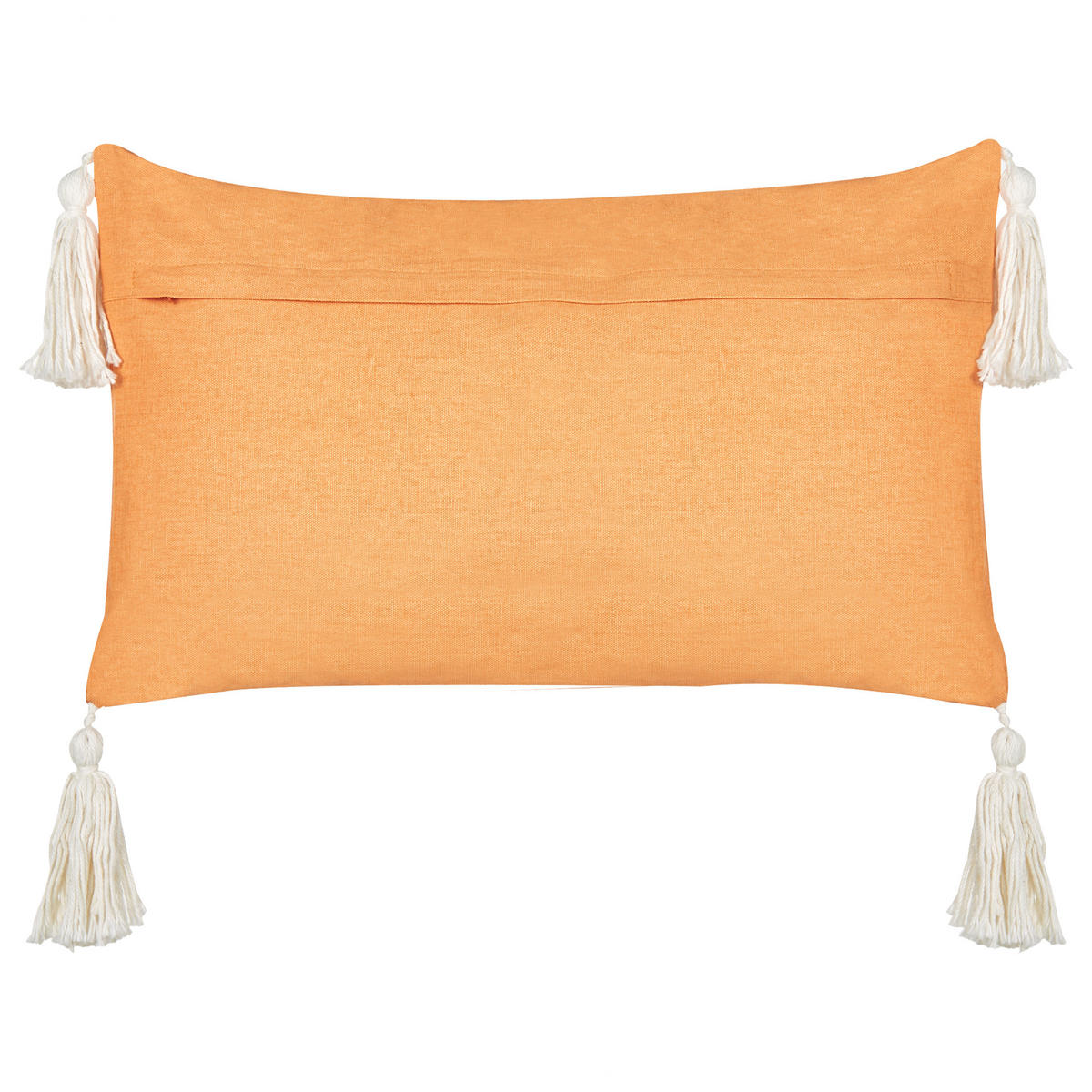 DEKOKISSEN Orange 50/30 cm Lithops - Orange/Weiß, Textil (50/30cm) - Beliani