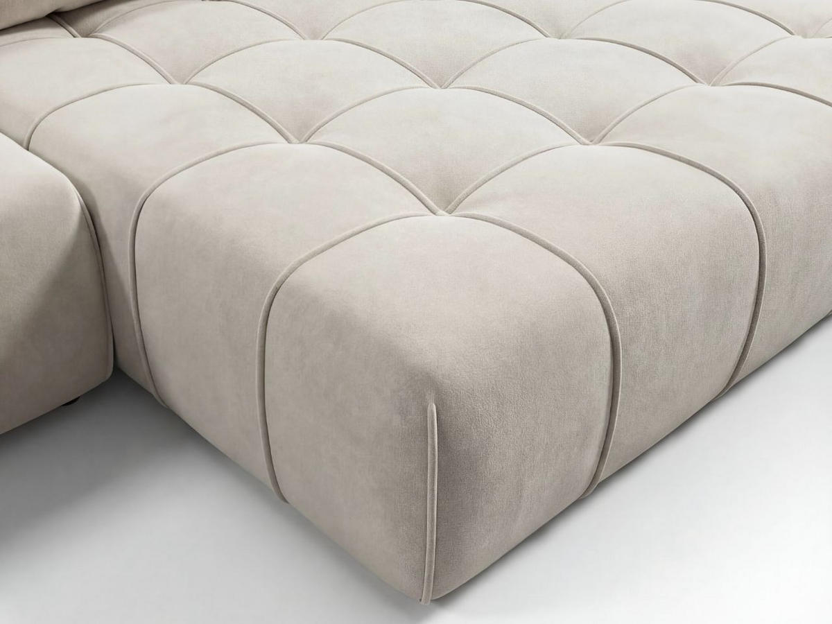 ECKSOFA Tulio Beige Rechts - Beige, Holz/Textil (165/270cm) - Graingold