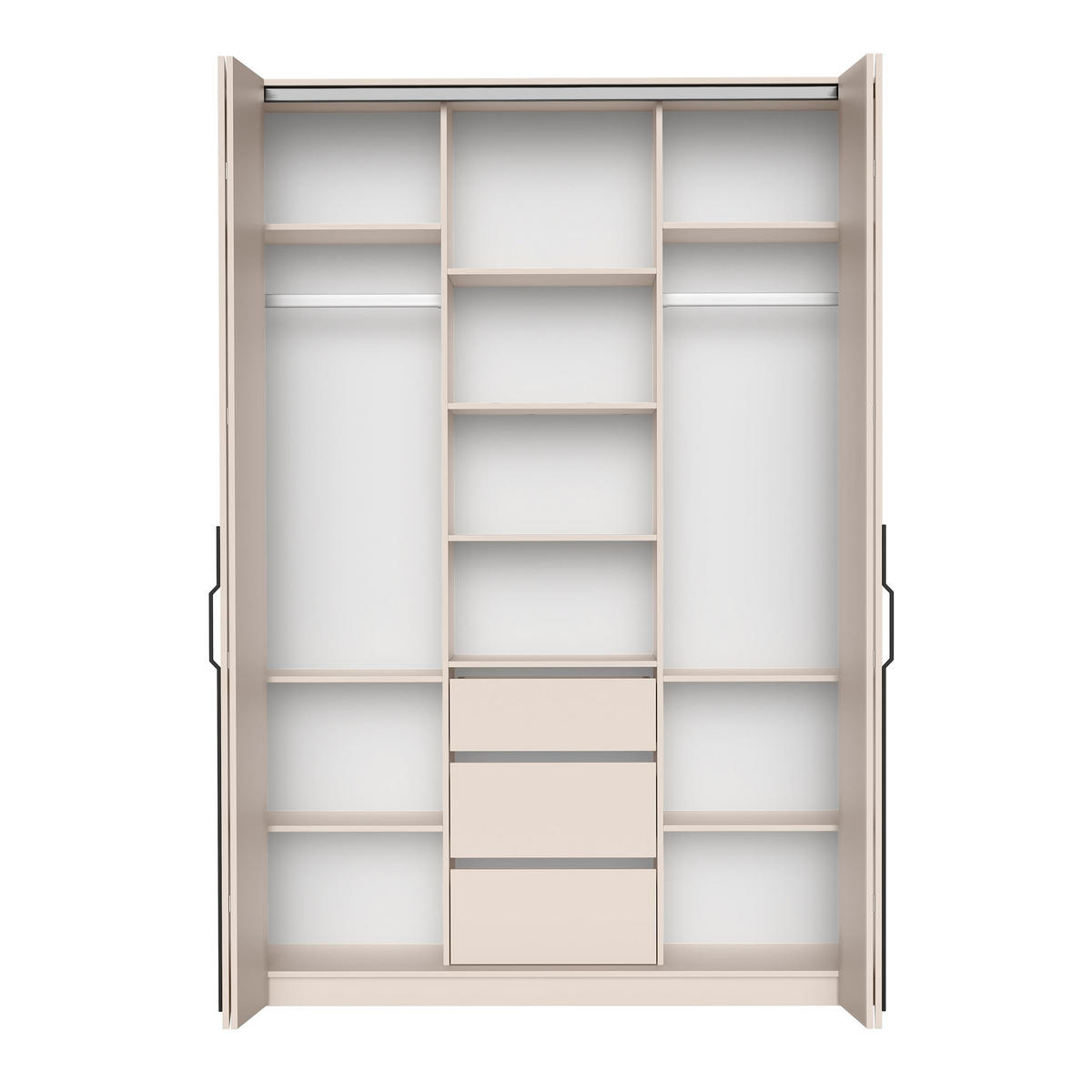 FALTTÜRENSCHRANK Omodeo 170 cm breit in Kaschmir – mit WingLine-Falttüren - Beige, Holzwerkstoff (170/240/58cm) - AX Living