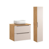 KOUPELNOVÝ NÁBYTEK 70cm Mallory 2er-Set Béžová a dřevo - hnědá, kompozitní dřevo (70/59.5/46cm) - Petits-meubles