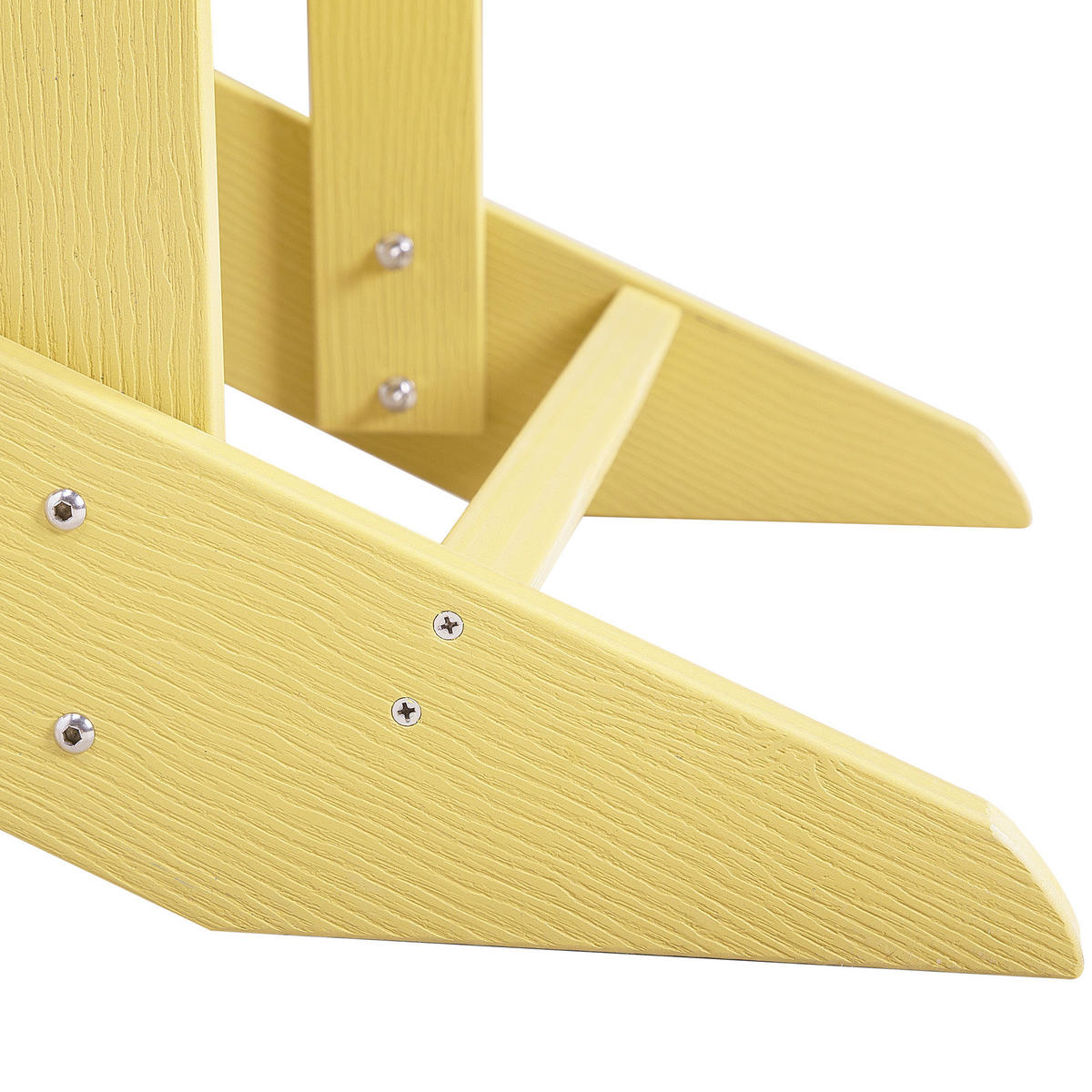 GARTENSTUHL Kunstholz gelb Adirondack - Goldfarben, Kunststoff (75/88/88cm) - Beliani