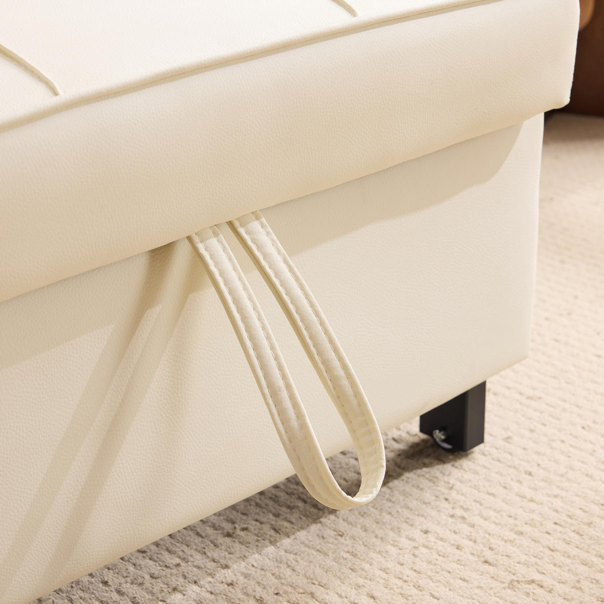 SCHLAFSESSEL DE-35007 3-in-1 mit USB und Getränkehaltern Weiß - Weiß, Metall (87/84/74cm) - ComfortXL