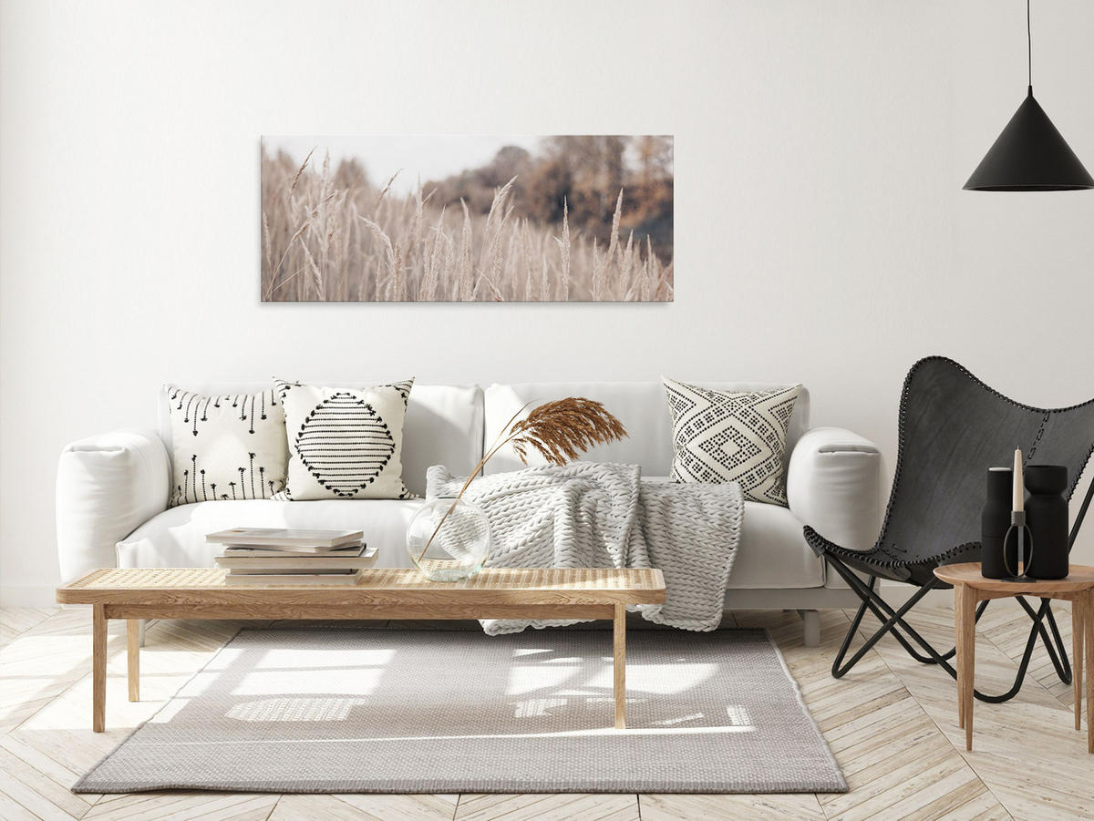 GLASBILD 125x50 cm Natur Boho beige - Beige, Glas (125/50cm) - artissimo