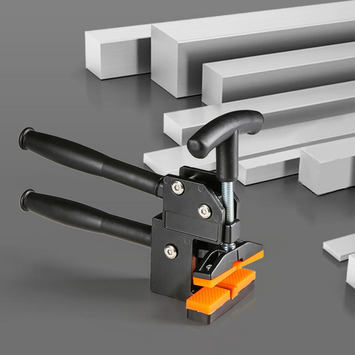 ZANGE – für Fliesen und Glas – orange - Schwarz, Metall (22.5/8/14.5cm) - DCA
