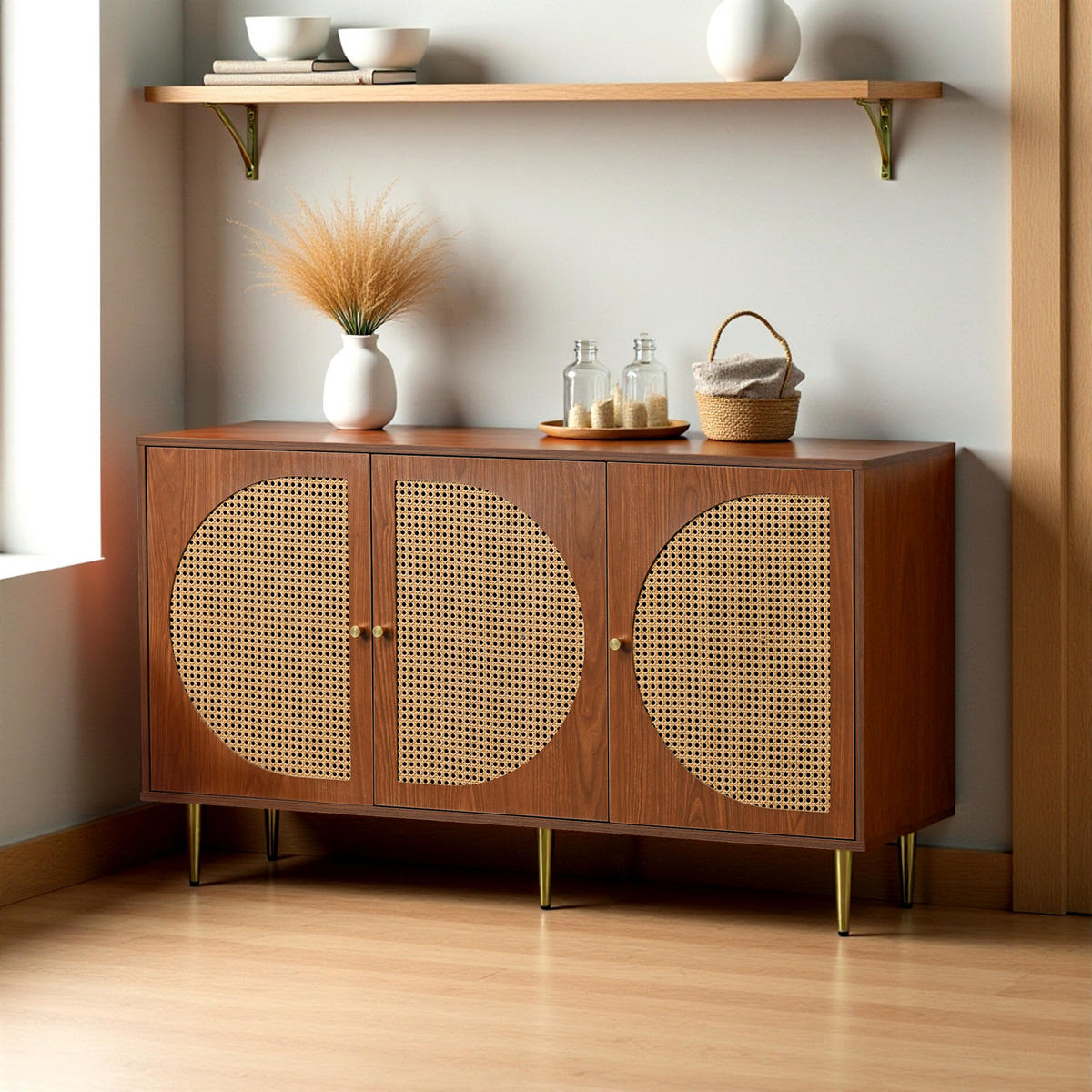 SIDEBOARD 129.8/40/76 cm - Braun, Holzwerkstoff (40/76/129.8cm) - Urban Meuble
