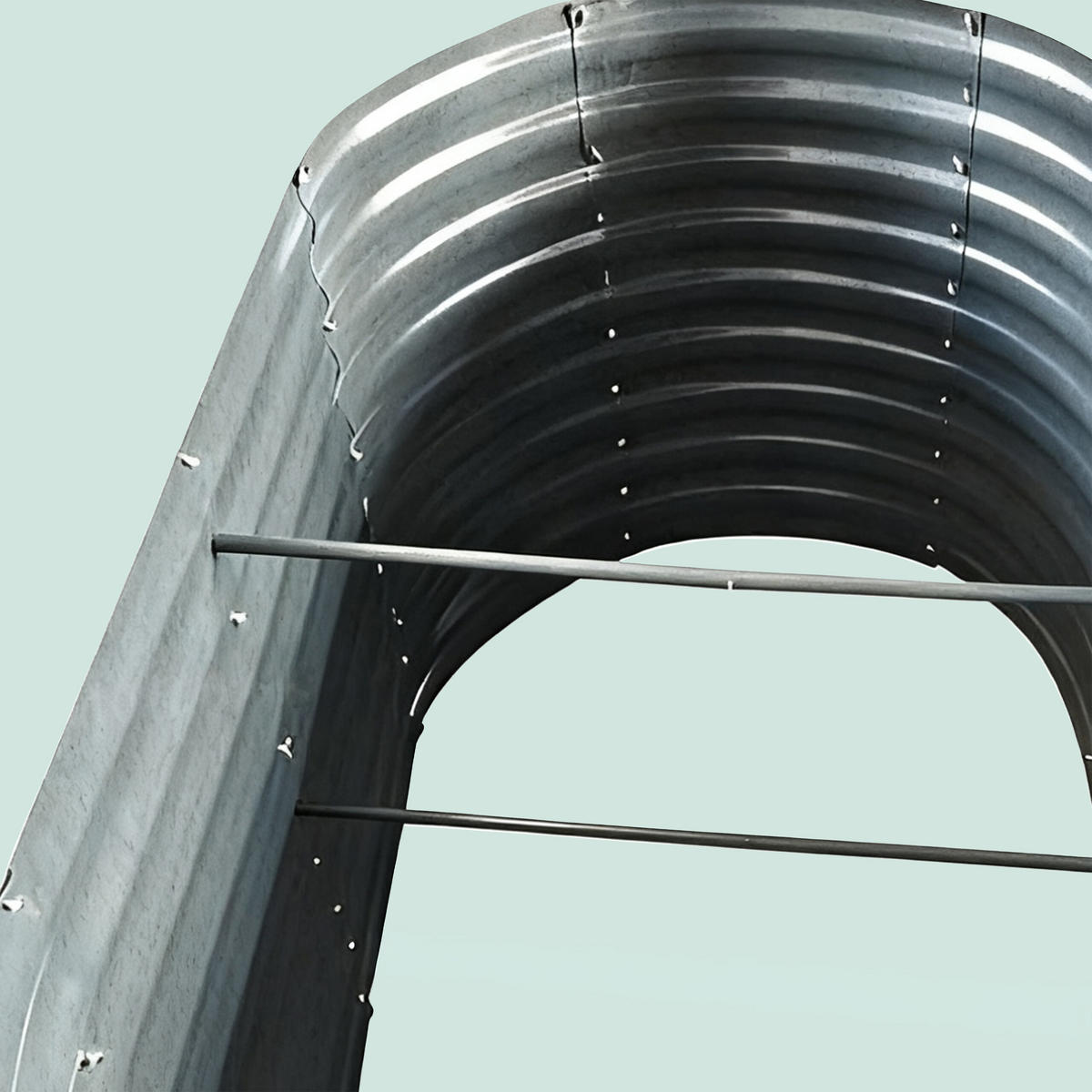 HOCHBEET - Silberfarben, Metall (80/160/80cm) - Relaxdays