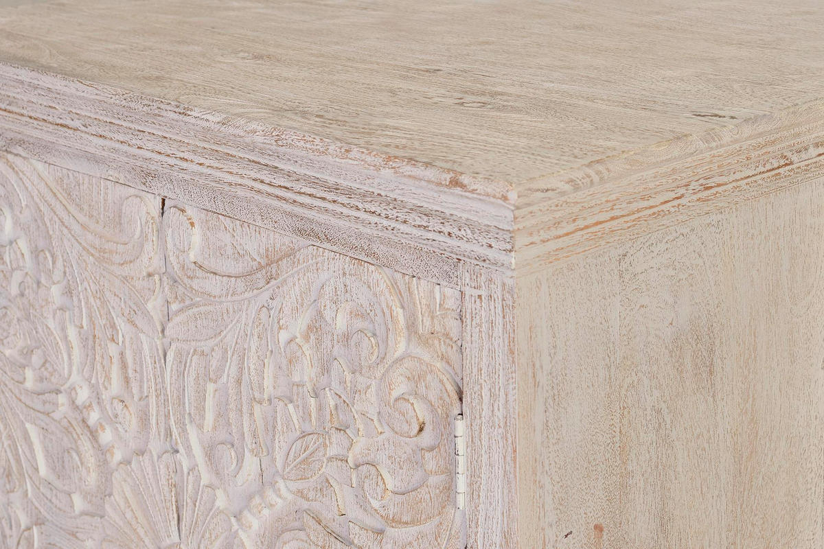 KOMMODE aus Mangoholz - Perlmutt, Holz (90/90/40cm) - Giner y Colomer