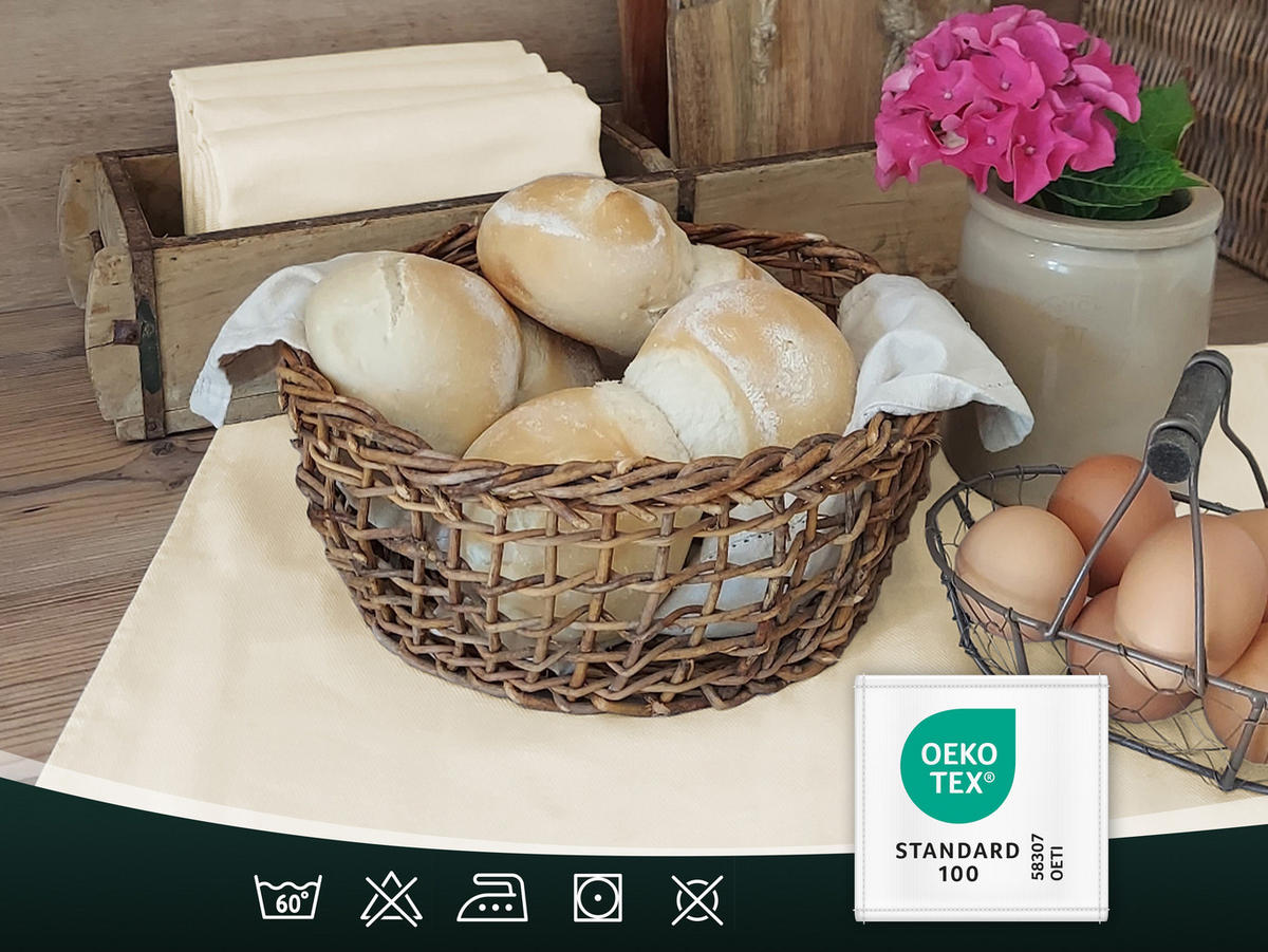 GESCHIRRTÜCHER, 5er-Set, 50x70 cm, 100% Baumwolle, Braun - Beige, Textil (50/70cm) - Zollner