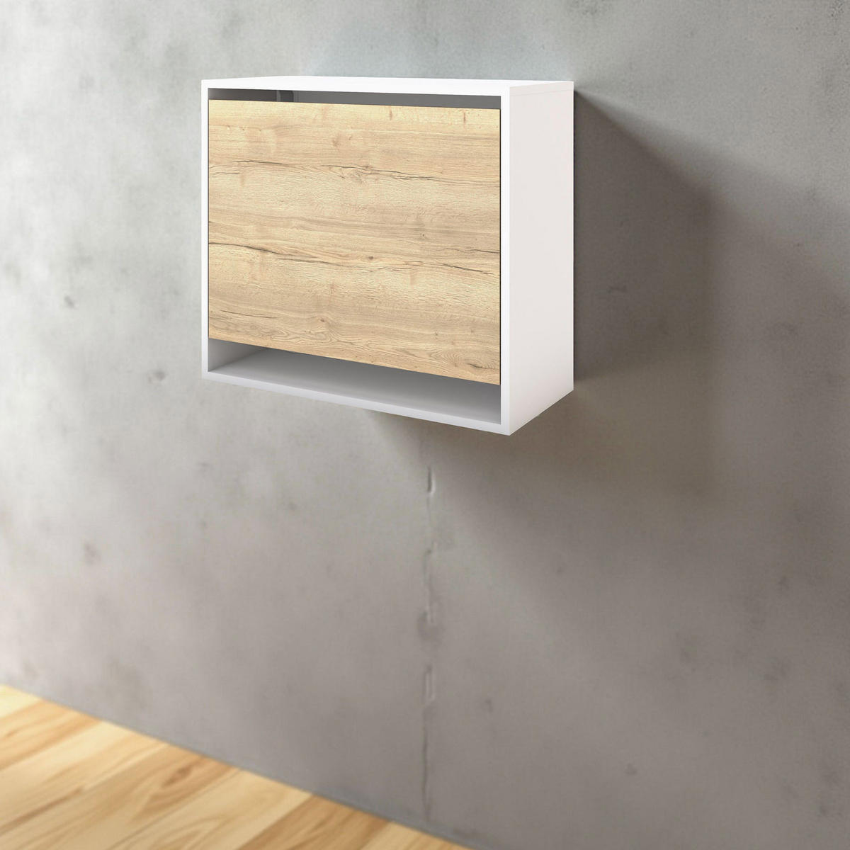 SEKRETÄR, Wandsekretär Wandsekretär Cubas Premium /74-74cm Signalweiß - Weiß, Holz (36/80/71.2cm) - ASSMANN