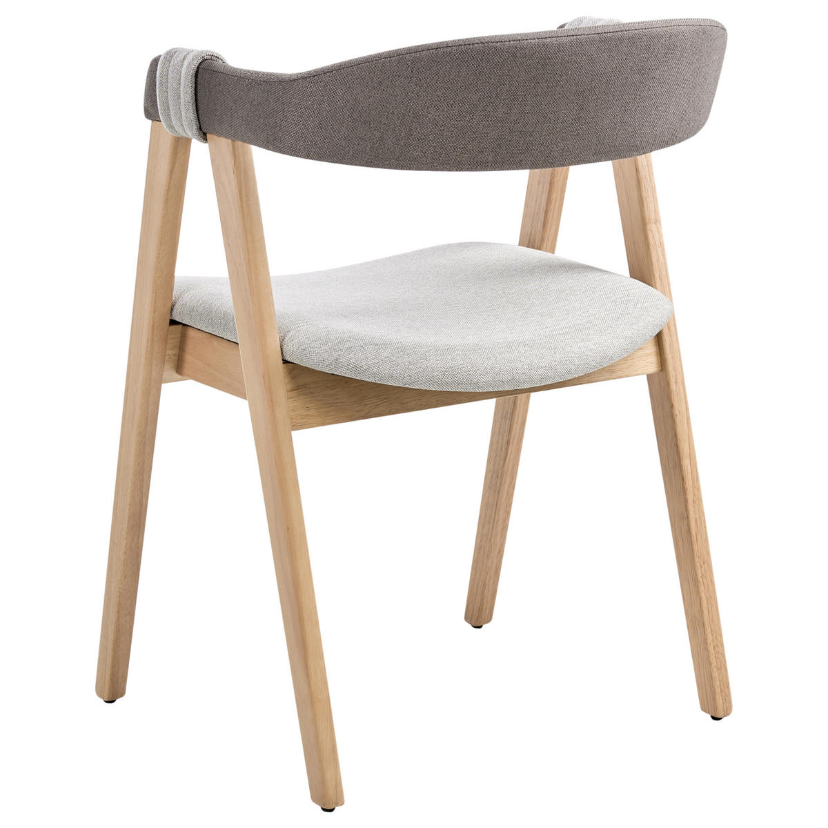 ESSZIMMERSTUHL 2er-Set Taupe Day - Taupe/Braun, Textil (55/75/57cm) - Beliani