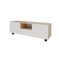 LOWBOARD NOA-2-S 140x50x41 cm - Artisan / Weiß - Schwarz/Weiß, Holzwerkstoff (140/50/41cm) - ALTDECOR