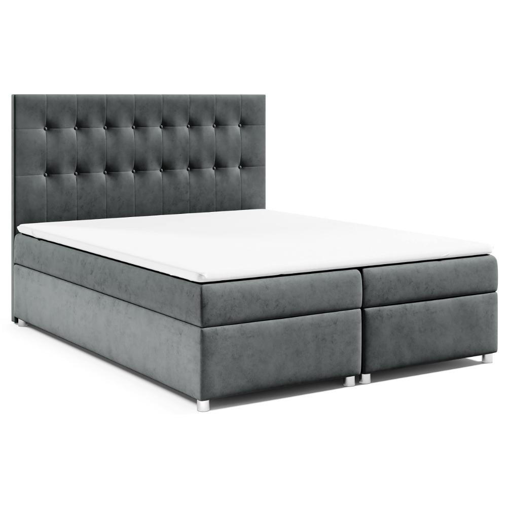 BOXBETT mit Bettkasten Trinity K-6 Bonellfederkern - Graphitfarben, Holz/Holzwerkstoff (140/200cm) - Best For Home