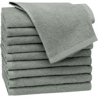 GÄSTETÜCHER, 10er-Set, 30x50 cm, 100% Baumwolle, Grau - Hellgrau, Textil (30/50cm) - Zollner