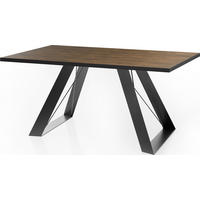ESSTISCH Colter rechteckig ausziehbar, Lefkas Eiche 160-260/90/76 cm - Alteiche/Schwarz, Holzwerkstoff/Metall (160/90/76cm) - WFL GROUP