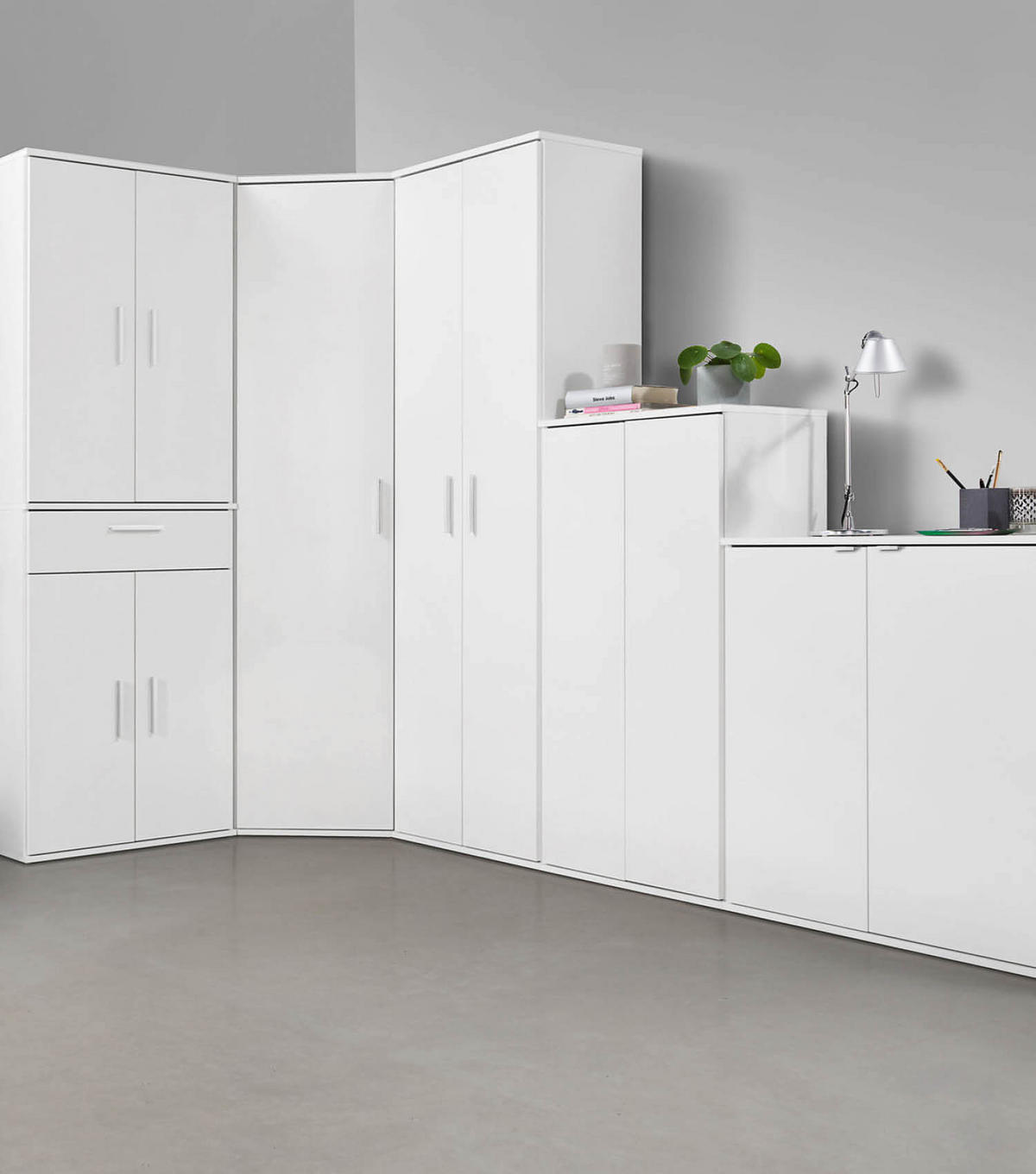 GARDEROBENSCHRANK Der Lange - Weiß, Holzwerkstoff (60/180/34cm) - Mokebo