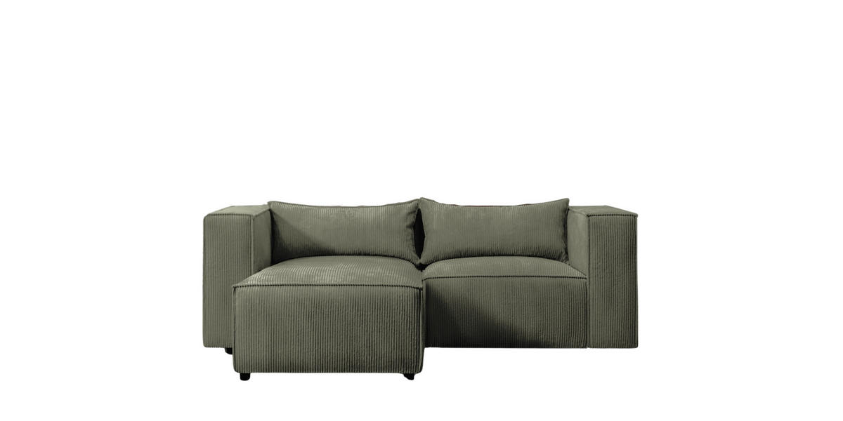ECKSOFA L-Form Modulo, stoff Lincoln, Olive, Links - Olivgrün, Holz (210/185cm) - Kaiser Möbel