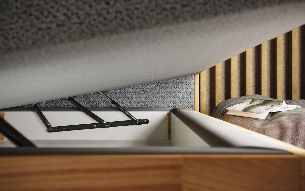 BOXSPRINGBETT 140/160/180x200 – inkl. Bettkasten, 7‑Zonen‑Taschenfederkern-Matratze und Topper - Anthrazit/Silberfarben, Holz/Textil (200/200cm) - Cotta