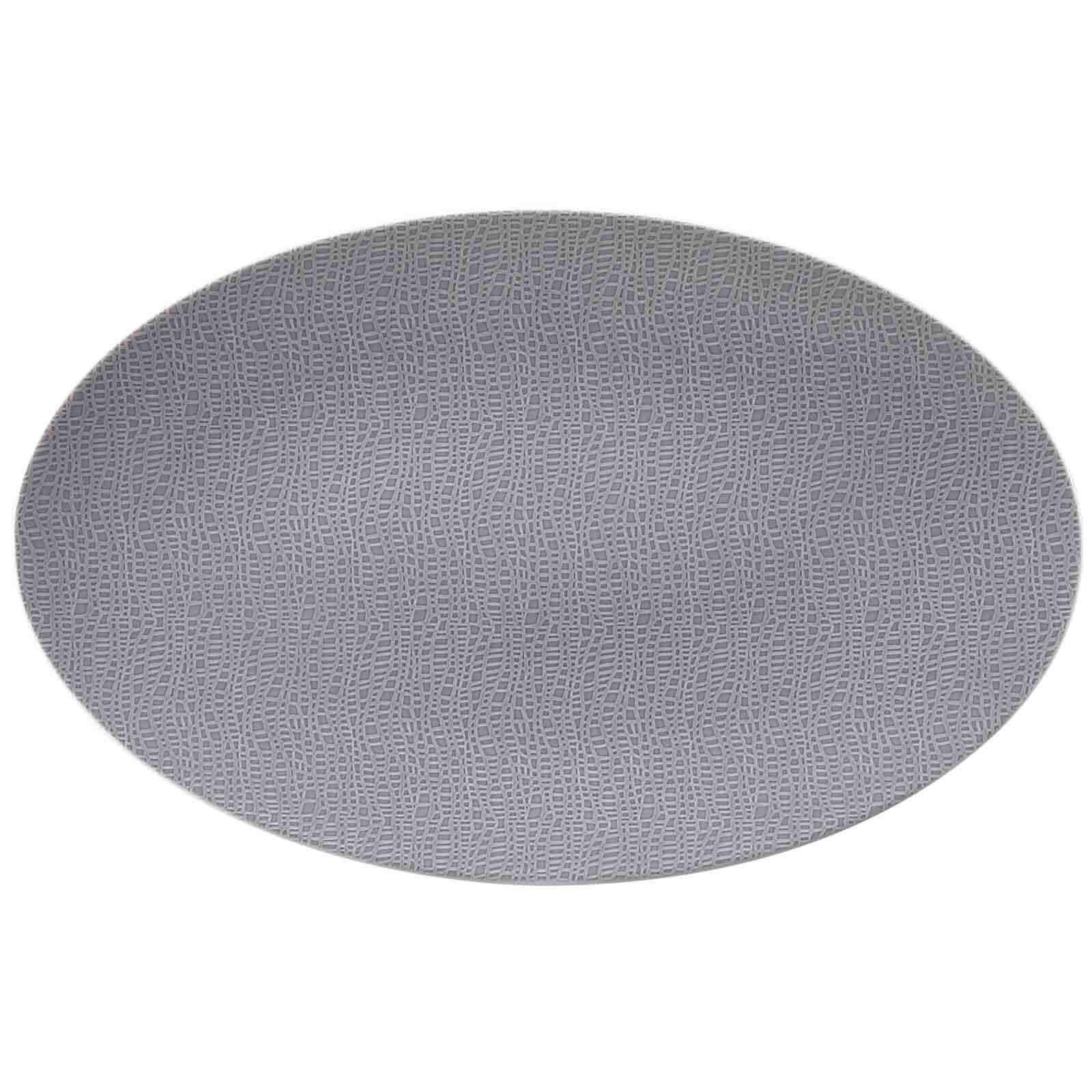 SERVIERPLATTE Life Fashion Elegant Grey 40x26 cm - Grau, Keramik (25.8/2.5/40.3cm) - Seltmann Weiden