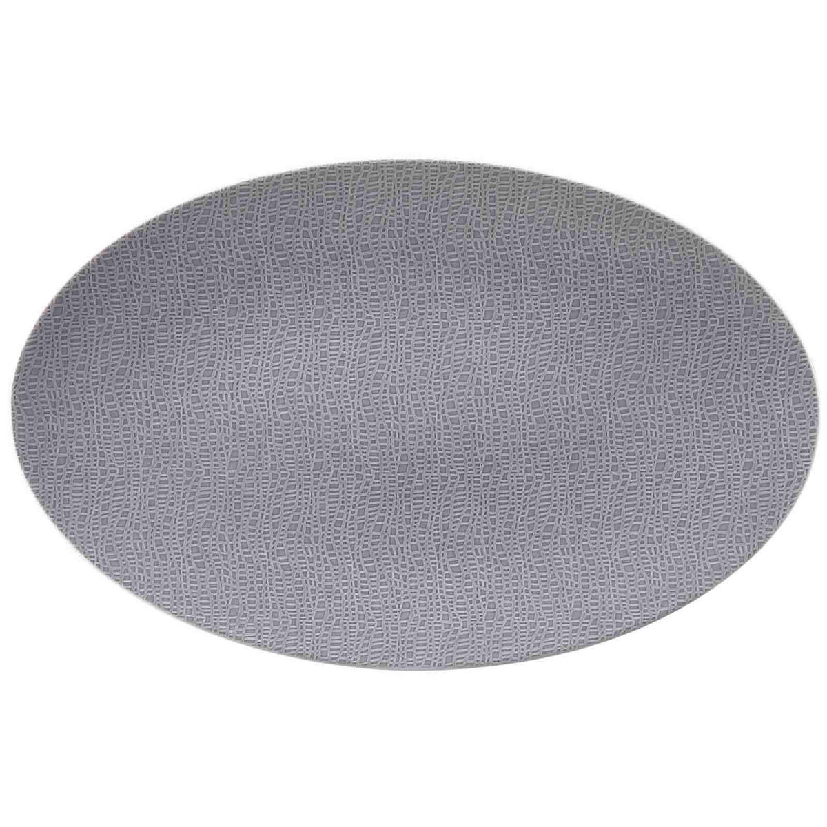 SERVIERPLATTE Life Fashion Elegant Grey 40x26 cm - Grau, Keramik (25.8/2.5/40.3cm) - Seltmann Weiden