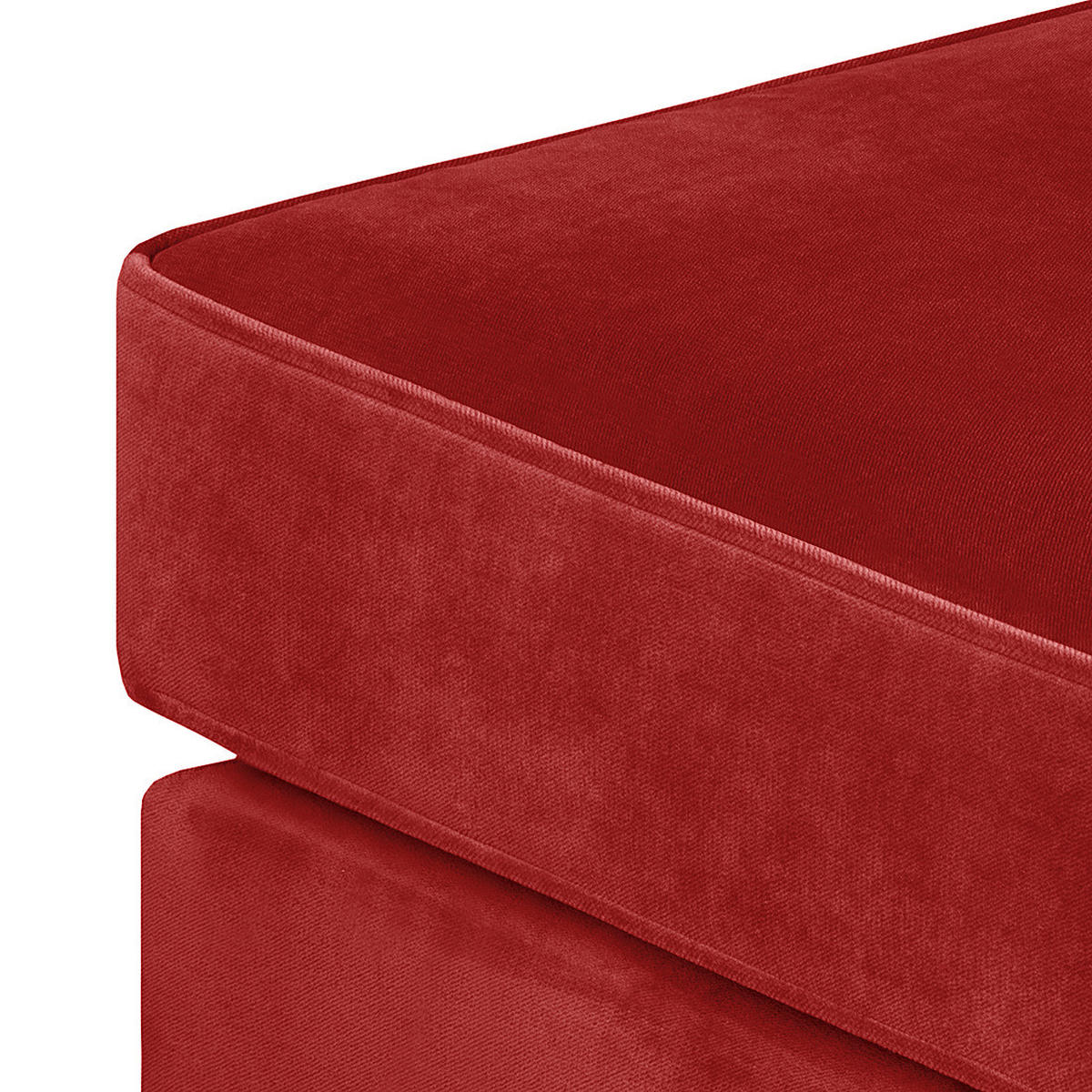 RECAMIERE - Rot, Holz/Textil (165/77/82cm) - home24