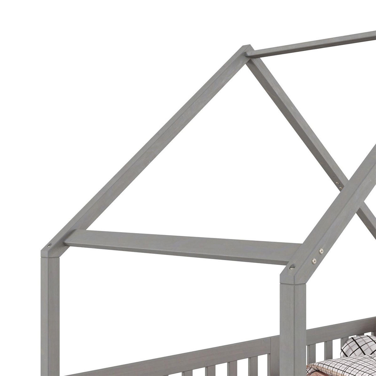 HAUSBETT CORA 90X200 CM - Grau, Holz (96/158/206cm) - IDIMEX
