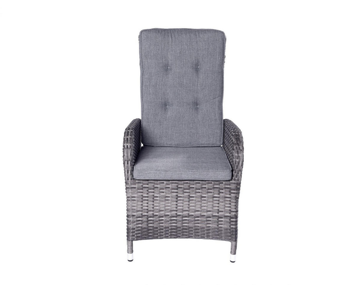 GARTENSTUHL Denver 57x61x112 cm, Polyrattan, Grau - Grau, Kunststoff (57/112/61cm) - dasmöbelwerk